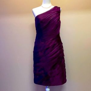 Purple one shoulder dress by THeIA